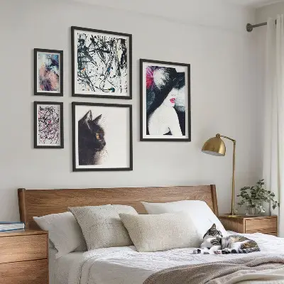 Abstrakta porträtt set om 5 tavlor