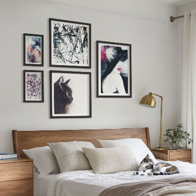 Set om 5 tavlor Snygga abstrakta porträtt