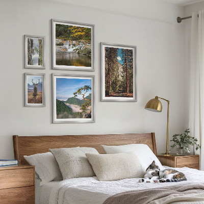 Väggdekoration tavelset Bergslandskap och vild natur