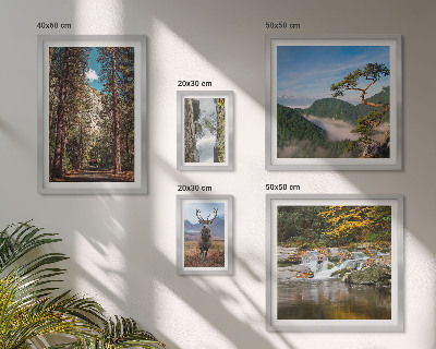 Väggdekoration tavelset Bergslandskap och vild natur
