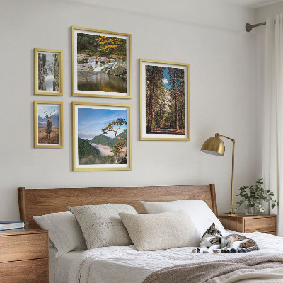 Väggdekoration tavelset Bergslandskap och vild natur