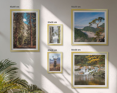 Väggdekoration tavelset Bergslandskap och vild natur