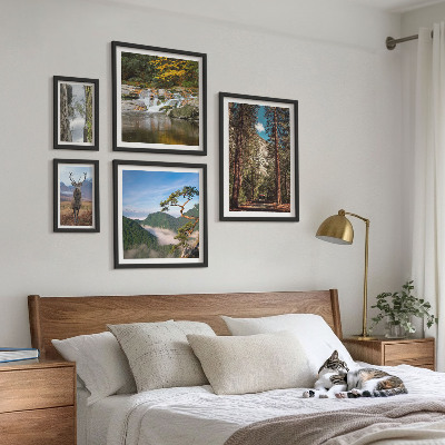 Väggdekoration tavelset Bergslandskap och vild natur