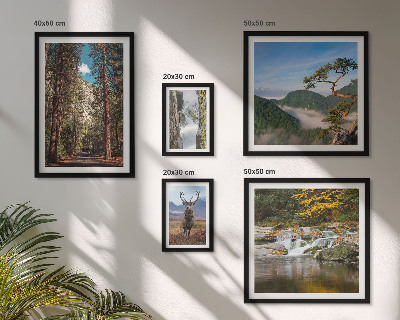 Väggdekoration tavelset Bergslandskap och vild natur