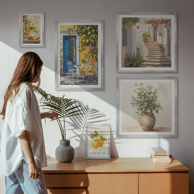 Väggdekoration tavelset Inspirationer i citrusstil