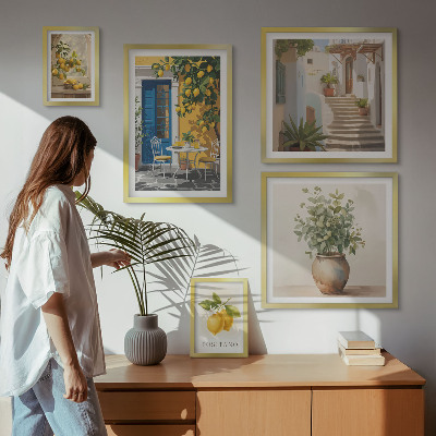 Väggdekoration tavelset Inspirationer i citrusstil