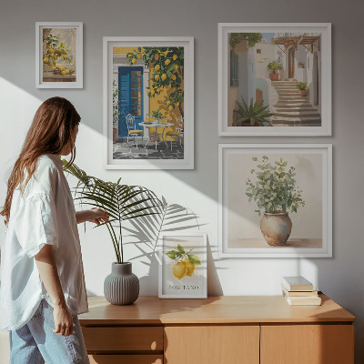 Väggdekoration tavelset Inspirationer i citrusstil
