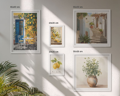 Väggdekoration tavelset Inspirationer i citrusstil