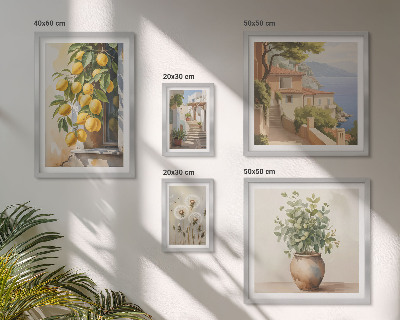 Väggdekoration tavelset Citrus accenter i medelhavsstil