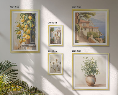 Väggdekoration tavelset Citrus accenter i medelhavsstil