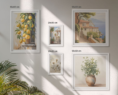 Väggdekoration tavelset Citrus accenter i medelhavsstil