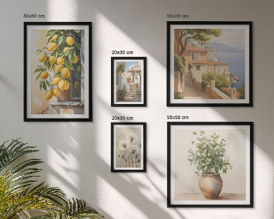 Väggdekoration tavelset Citrus accenter i medelhavsstil