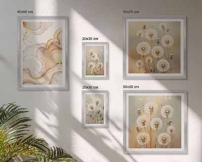 Väggdekoration tavelset Blommotiv av delikat natur