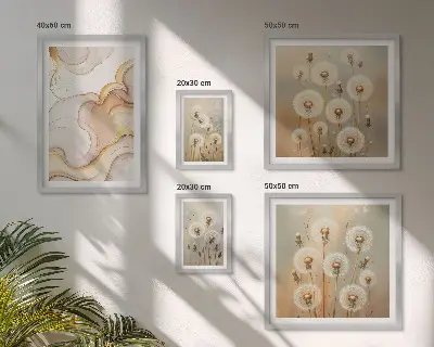 Tavelset med blommotiv delikat natur