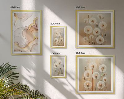 Väggdekoration tavelset Blommotiv av delikat natur