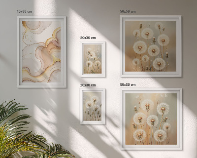 Väggdekoration tavelset Blommotiv av delikat natur