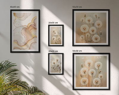 Väggdekoration tavelset Blommotiv av delikat natur