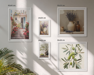 Väggdekoration tavelset Snygga interiörer blommor frukter