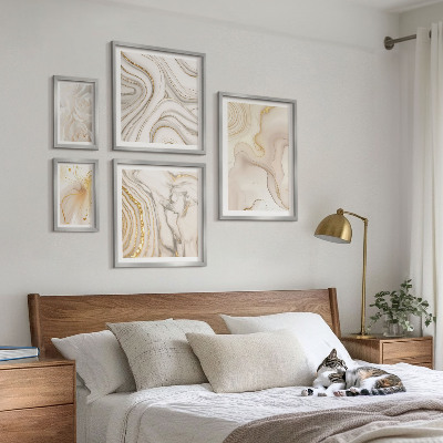 Väggdekoration tavelset Abstrakta beige kompositioner