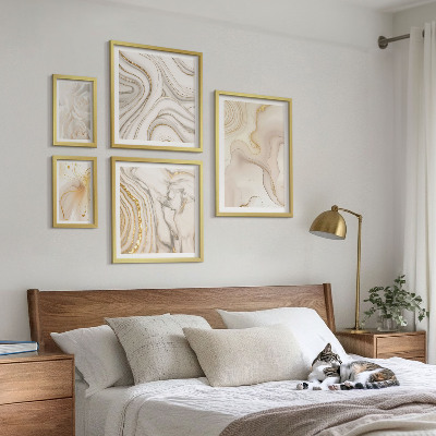 Väggdekoration tavelset Abstrakta beige kompositioner