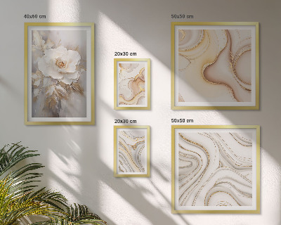 Väggdekoration tavelset Blommotiv abstrakt elegans