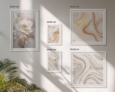 Väggdekoration tavelset Blommotiv abstrakt elegans