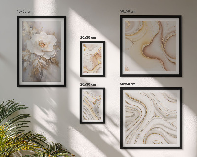 Väggdekoration tavelset Blommotiv abstrakt elegans