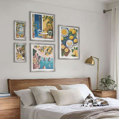 Väggdekoration tavelset Citronfriskhet boho sommar
