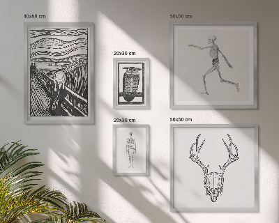 Set om 5 tavlor Surrealistisk konst natur man