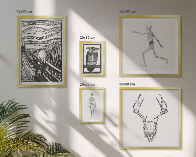 Set om 5 tavlor Surrealistisk konst natur man