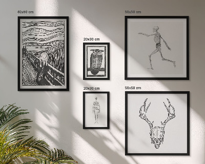 Set om 5 tavlor Surrealistisk konst natur man