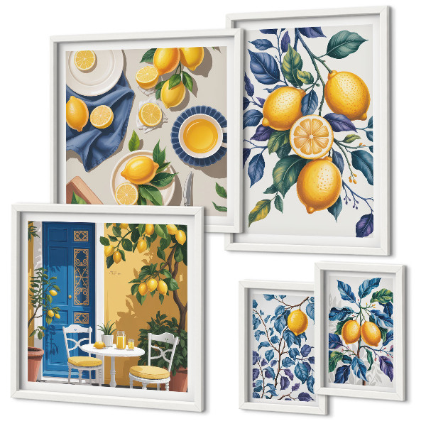 Väggdekoration tavelset Citrus provençalsk mat