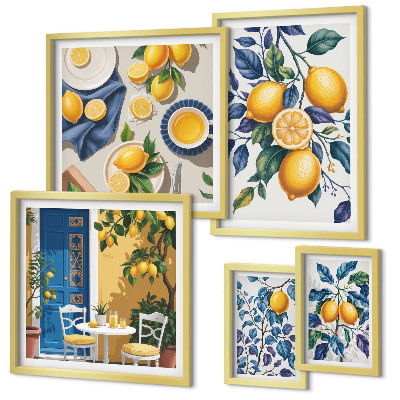 Väggdekoration tavelset Citrus provençalsk mat