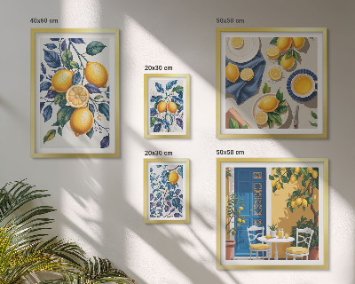 Väggdekoration tavelset Citrus provençalsk mat