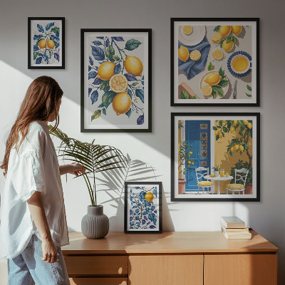 Väggdekoration tavelset Citrus provençalsk mat
