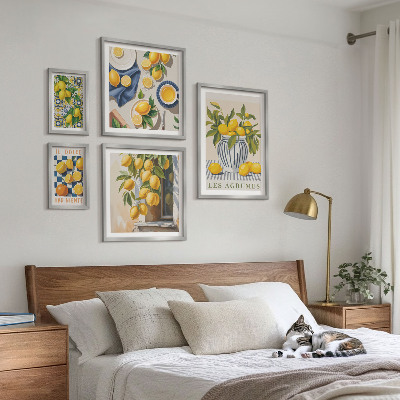 Set om 5 tavlor Citrus provençalska dekorationer