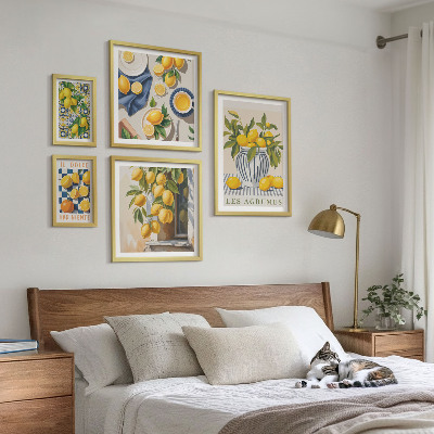 Set om 5 tavlor Citrus provençalska dekorationer