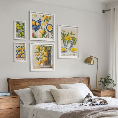 Set om 5 tavlor Citrus provençalska dekorationer