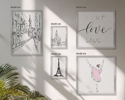 Väggdekoration tavelset Snygga parisiska inspirationer