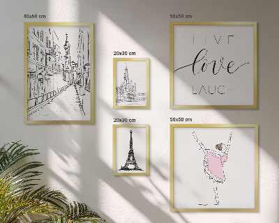 Väggdekoration tavelset Snygga parisiska inspirationer