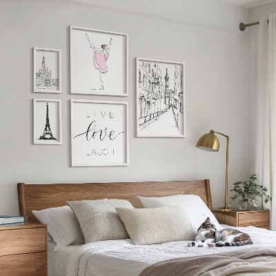 Väggdekoration tavelset Snygga parisiska inspirationer