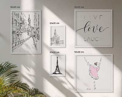 Väggdekoration tavelset Snygga parisiska inspirationer