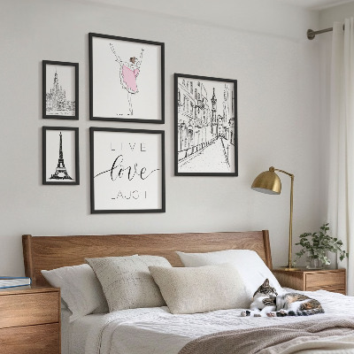 Väggdekoration tavelset Snygga parisiska inspirationer