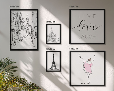 Väggdekoration tavelset Snygga parisiska inspirationer