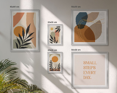Väggdekoration tavelset Snygg abstrakt växtgrafik