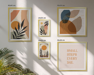 Väggdekoration tavelset Snygg abstrakt växtgrafik