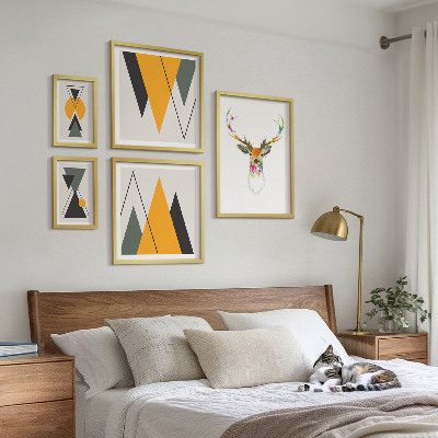 Set om 5 tavlor Färgglada motiv i bohemisk stil