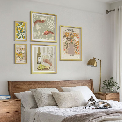 Väggdekoration tavelset Blommor och frukter i vintagestil