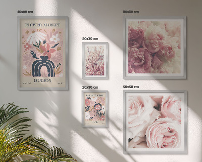 Set om 5 tavlor Blommiga boho-dekorationer
