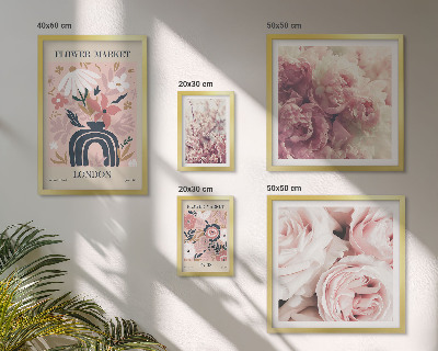 Set om 5 tavlor Blommiga boho-dekorationer